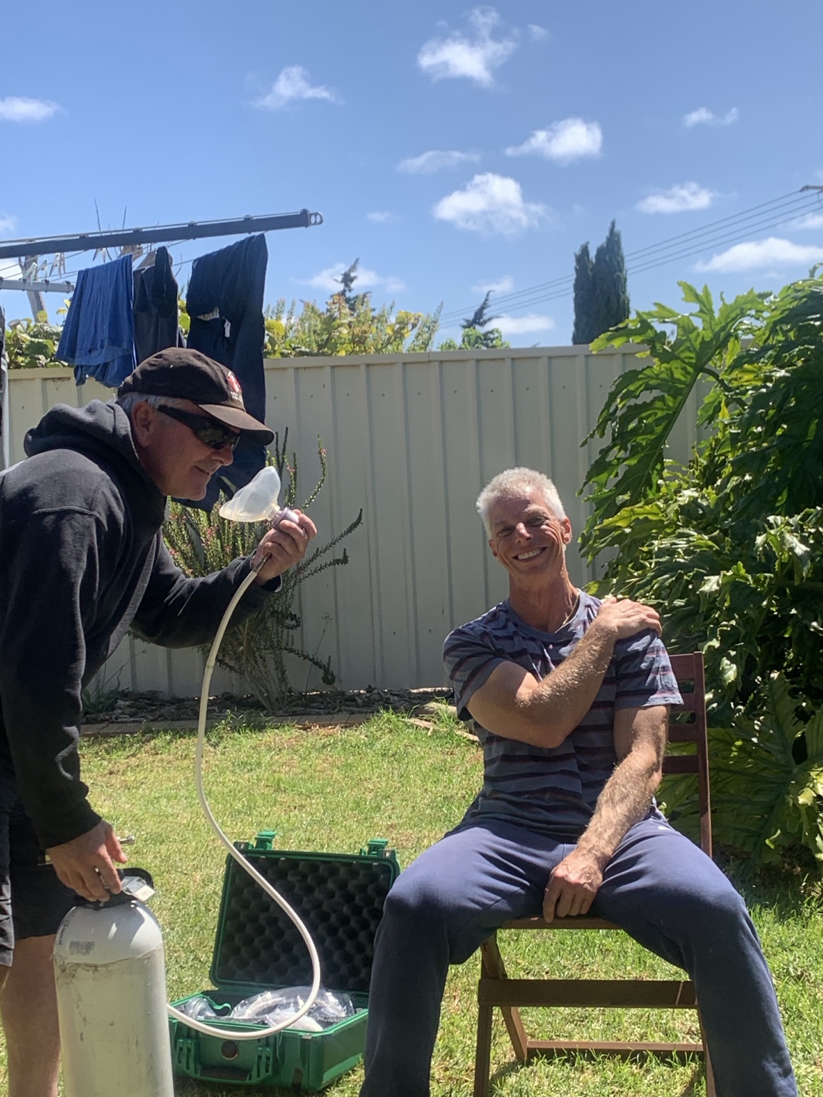 Portable oxygen equipment demonstrated during practical training in Adelaide